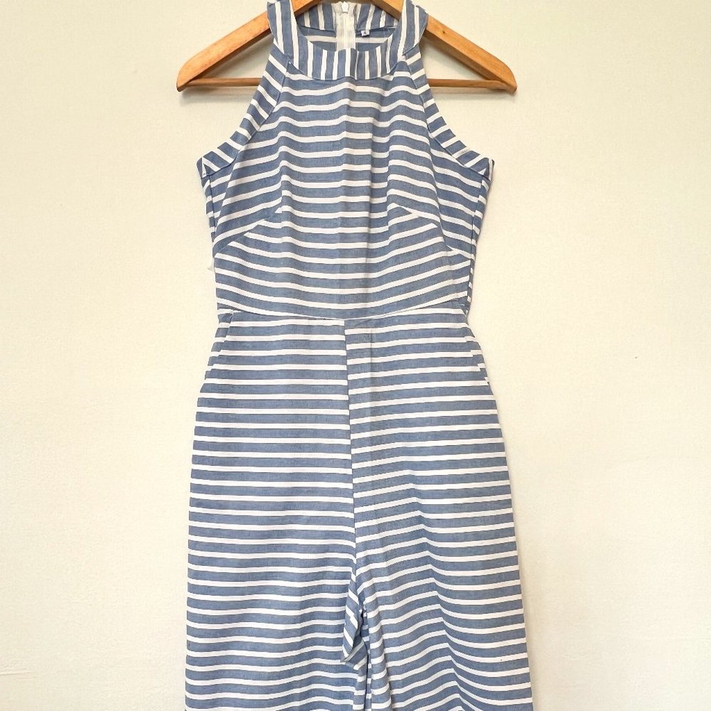 Vintage Striped Jumpsuit